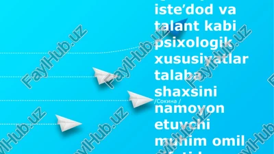 qobiliyat istidad va talant — PPTX