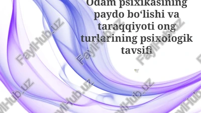 inson psixologiyasining ildizlari — PPTX