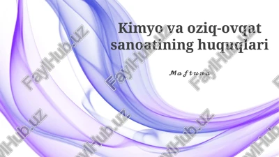 oziq-ovqat sanoati innovatsiyalari — PPTX
