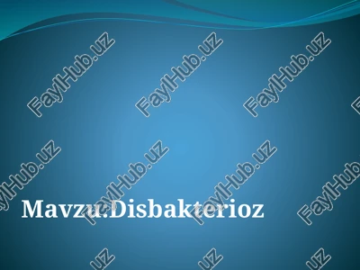 disbakterioz — PPTX
