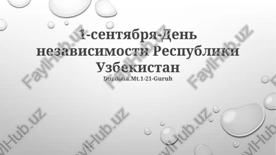 uzbekistan den nezavisimosti — PPTX