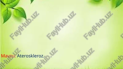 ateroskleroz — PPTX