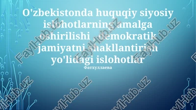 huquqiy va siyosiy islohotlar — PPTX