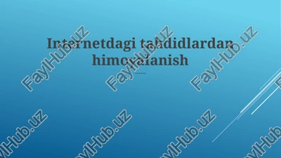 onlayn tahdidlarni tushunish — PPTX