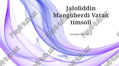 jaloliddin manguberdi vatan timsoli — PPTX