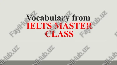 ielts master class — PPTX
