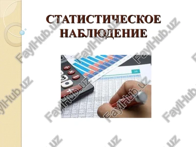 statisticheskoe nablyudenie — PPT