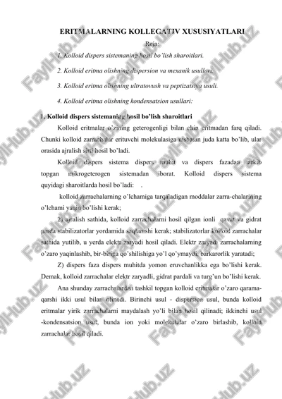 eritmalarning kollegativ xususiyatlari — DOC