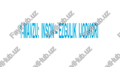 inson —- ezgulik ijodkori — PPTX