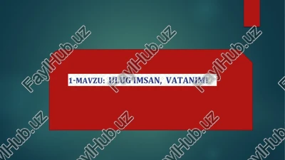 ulug‘imsan, vatanim! — PPTX