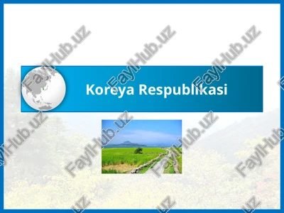 koreya respublikasi — PPTX