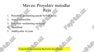 proyektivmetodlarreja — PPTX