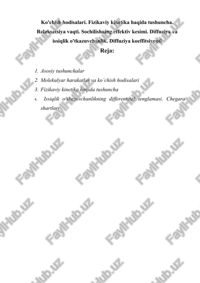 fizikaviy kinetika — DOCX