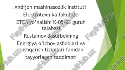 haroratni o'lchash. qarshilik termometrlari. — PPTX