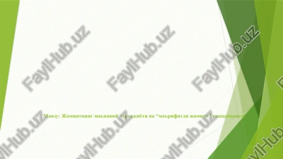 jamiyatning ma'naviy taraqqiyoti va “ma'rifatli jamiyat” kontseptsiyasi — PPTX