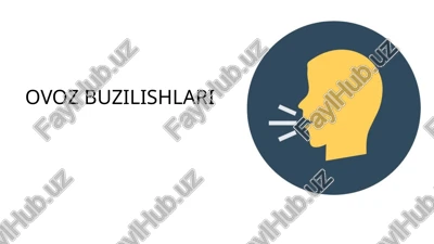 ovoz buzilishlari — PPTX