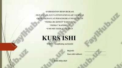 issiqlikning nurlanishi — PPTX