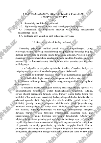 shaxsninig shartli kasbiy tuzilmasi — PDF