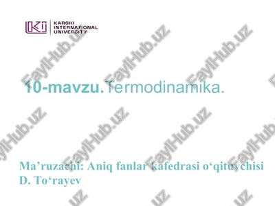 termodinamika — PPT