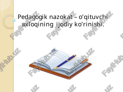 pedagogik nazokat — PPT