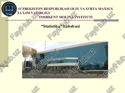 statistik ma’lumotlarni jadval va grafiklarda tasvirlash — PPT