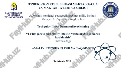 menejerlik o‘quv kursi — PPT