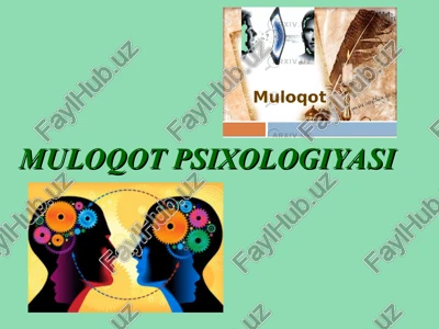 muloqot psixologiyasi — PPT