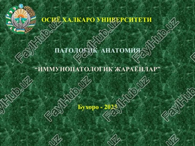 "immunopatologik jarayonlar" — PPT