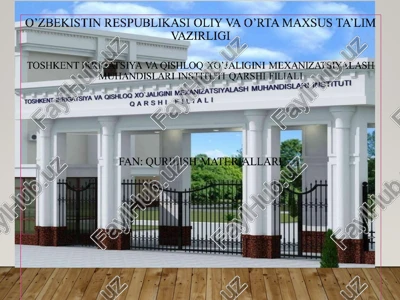 og’ir betoni ishlab chiqarish uchun tarkibini hisoblash va og’ir beton qorishmasini tayorlash — PPT