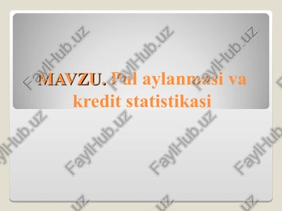 davlat moliyasi statistikasi — PPT