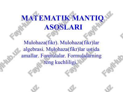 matematikmantiq asoslari — PPT