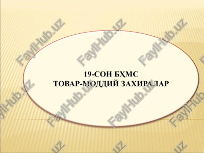 inventarlashning asosiy maqsadlari — PPT