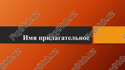 imya prilagatelnoe — PPT