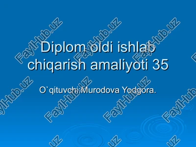 moliyaviy natijalar to`g`risidagi hisobotni tuzish va to`ldirish bilan tanishish — PPT