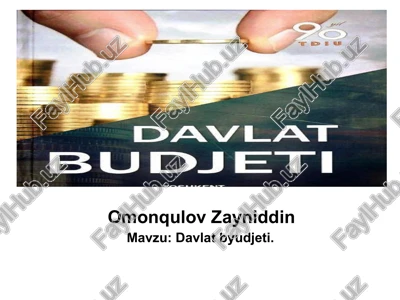 davlat byudjeti — PPT