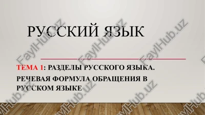 russkiy yazik — PPTX
