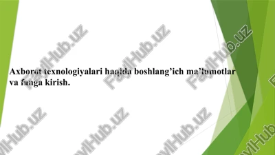 axborot texnologiyalari — PPTX