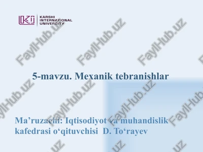 mexanik tebranishlar — PPTX