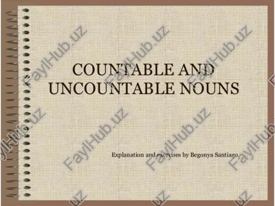 countable and uncountable nouns — PPTX