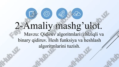 qidiruva algoritmlari — PPTX