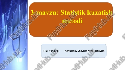 statistik kuzatish metodi — PPTX