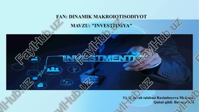 investitsiya — PPTX