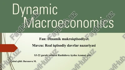real iqtisodiy davrlar nazariyasi — PPTX