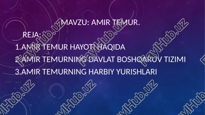 amir temur — PPTX