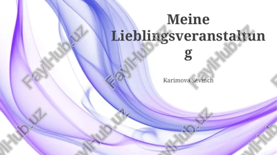 meine lieblingsveranstaltung — PPTX