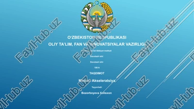 akseleratsiya — PPTX