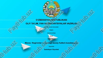 nogironlar oʻrtasidagi asosiy fudbol musobaqalari — PPTX