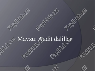 audit dalillar — PPTX