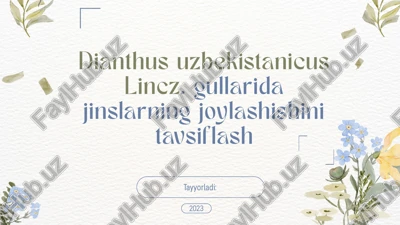 uzbekiston chinniguli — PPTX