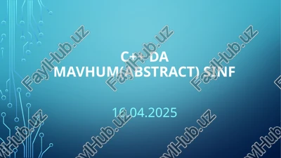 c++ damavhum(abstract)sinf — PPTX